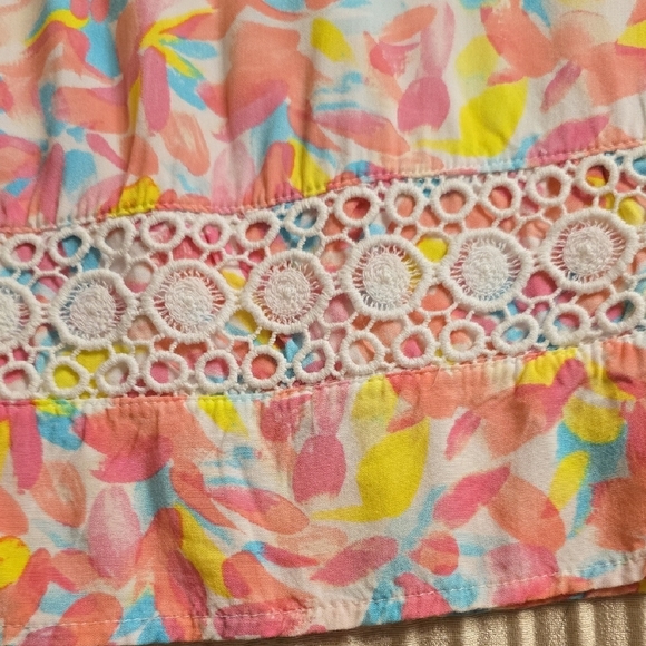 Crown & Ivy Pink and Orange Ruffled Tiered Sundress - Picture 11 of 12